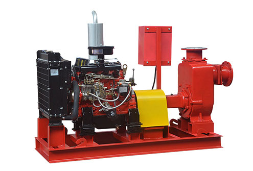 What is a self-priming non-blocking sewage fire pump?