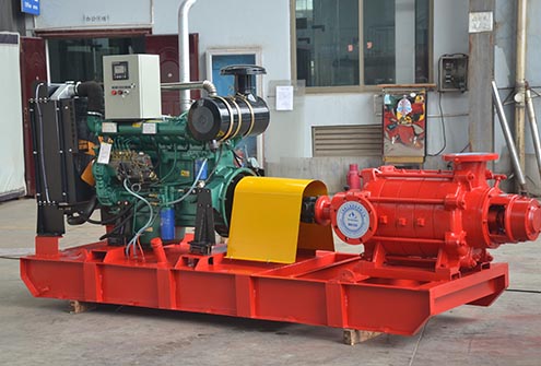 The advantages of diesel engine multistage fire pump 
